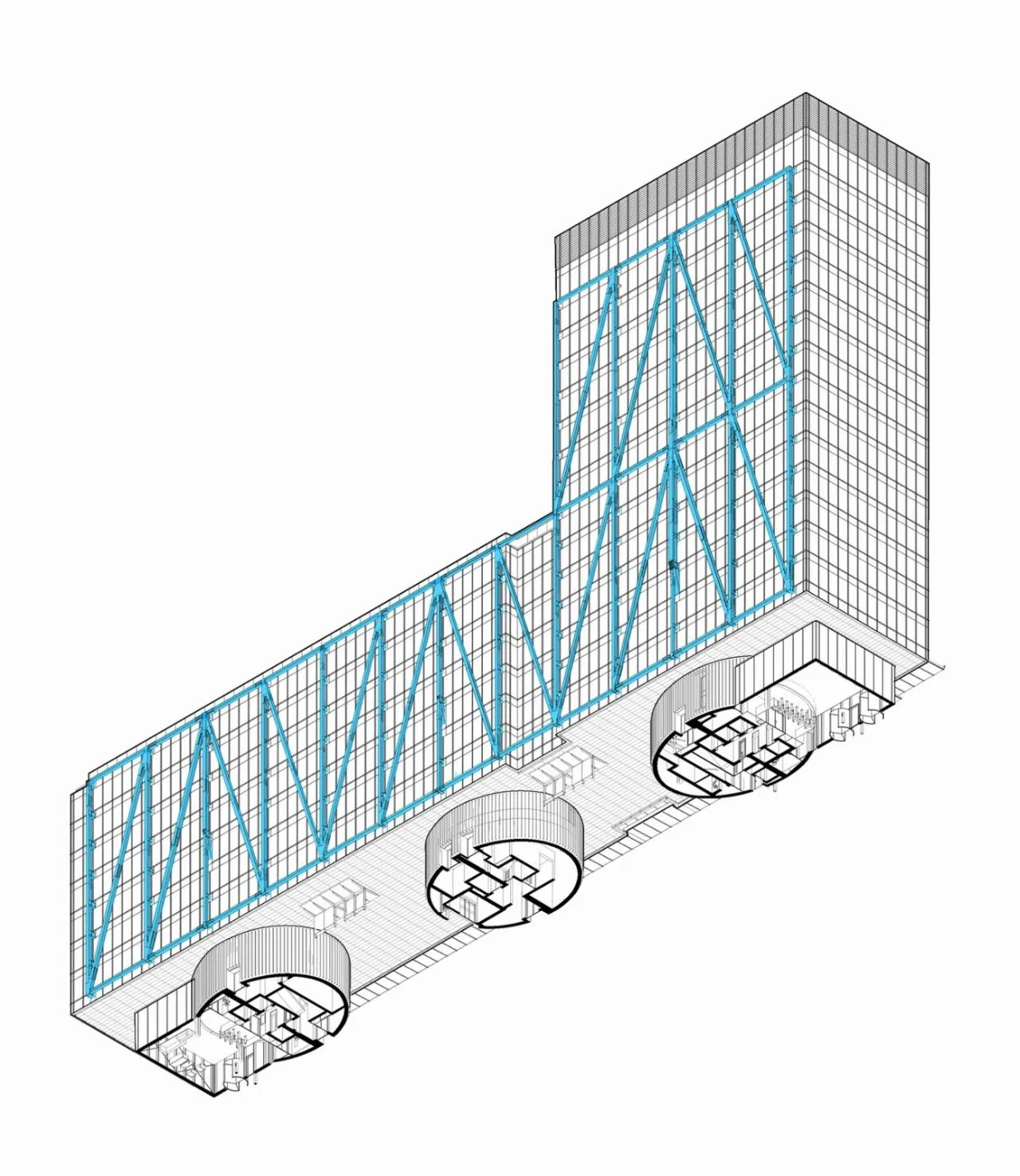 BIM Architecture | Blue 'Bones', EXO Office Building/Shay Cleary Architects