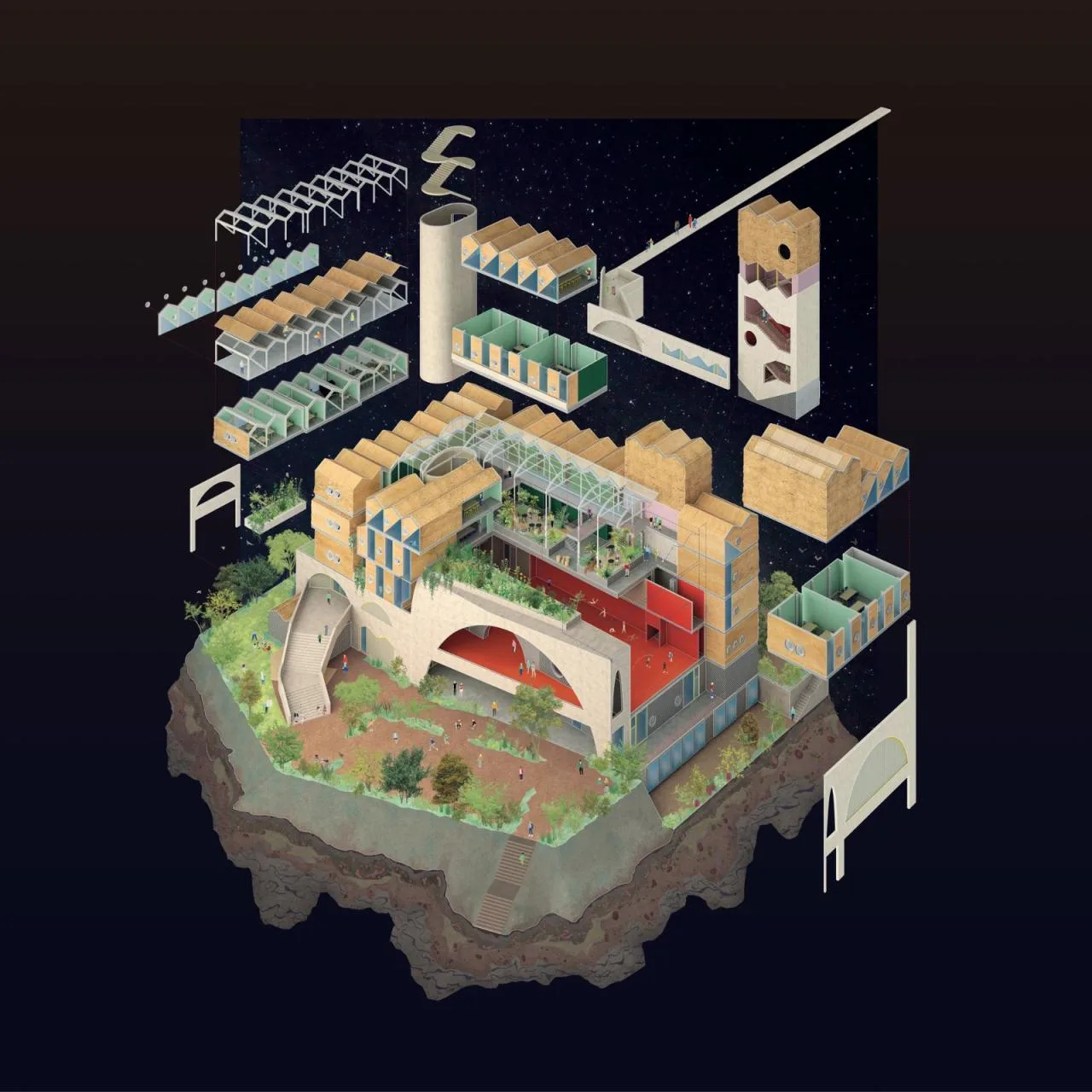 BIM Architecture | Marketized Campus, Reggio Emilia School/Andrés Jaque+Office for Political Innovation