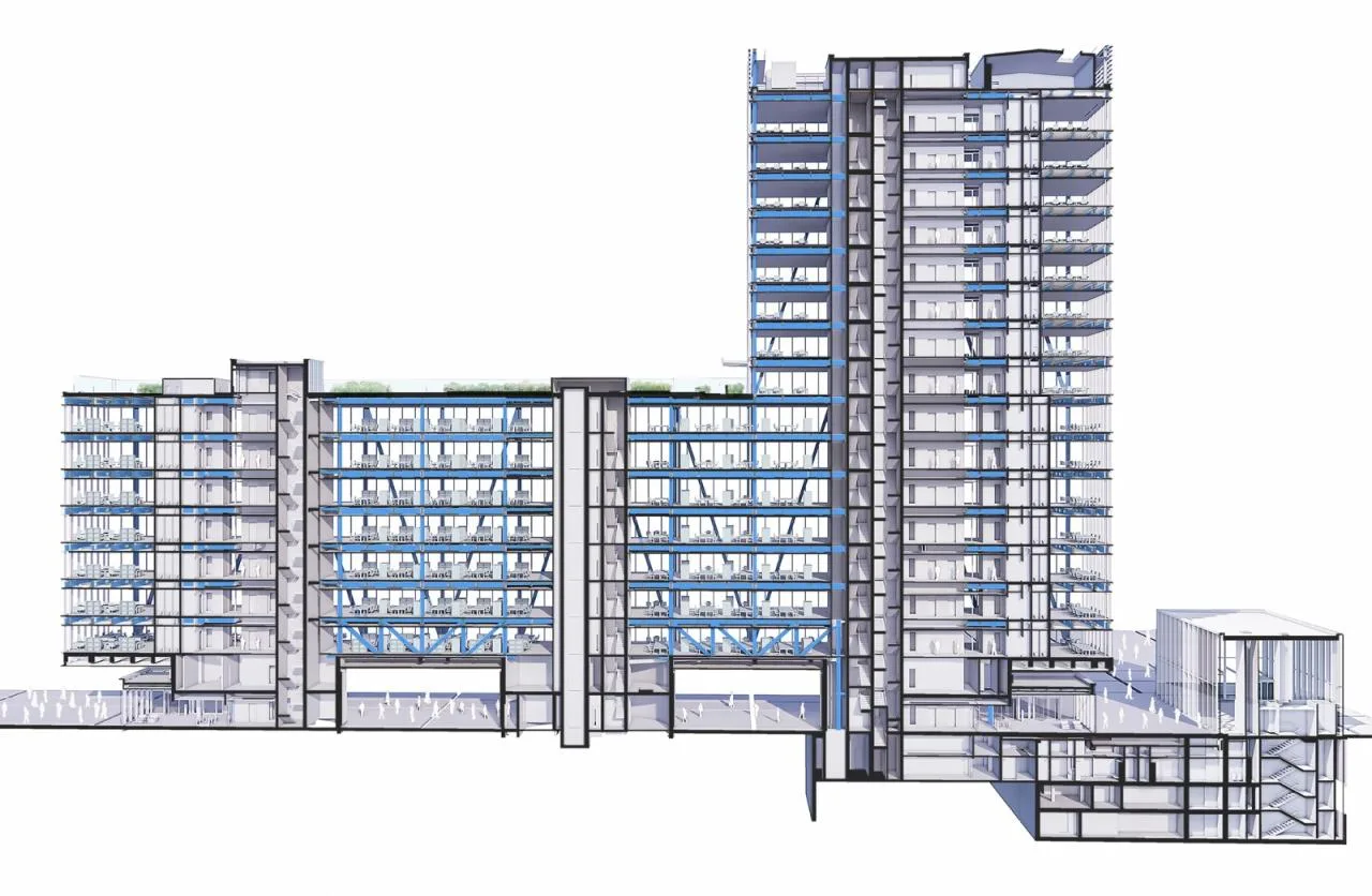BIM Architecture | Blue 'Bones', EXO Office Building/Shay Cleary Architects