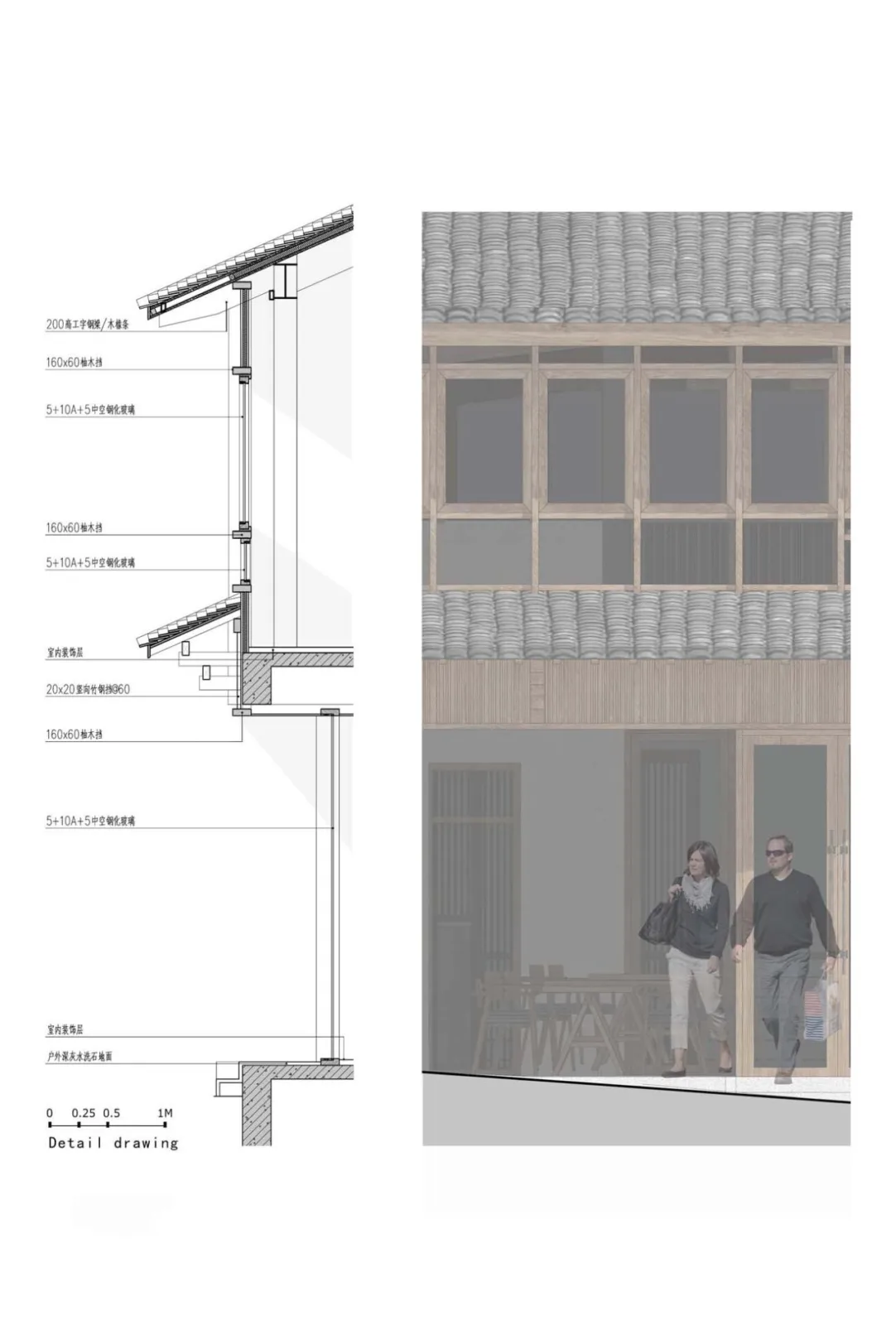 BIM Architecture | Xibian Restaurant for Fenghua Qixiakeng Power Station Renovation/Jianlin Architectural Design Firm