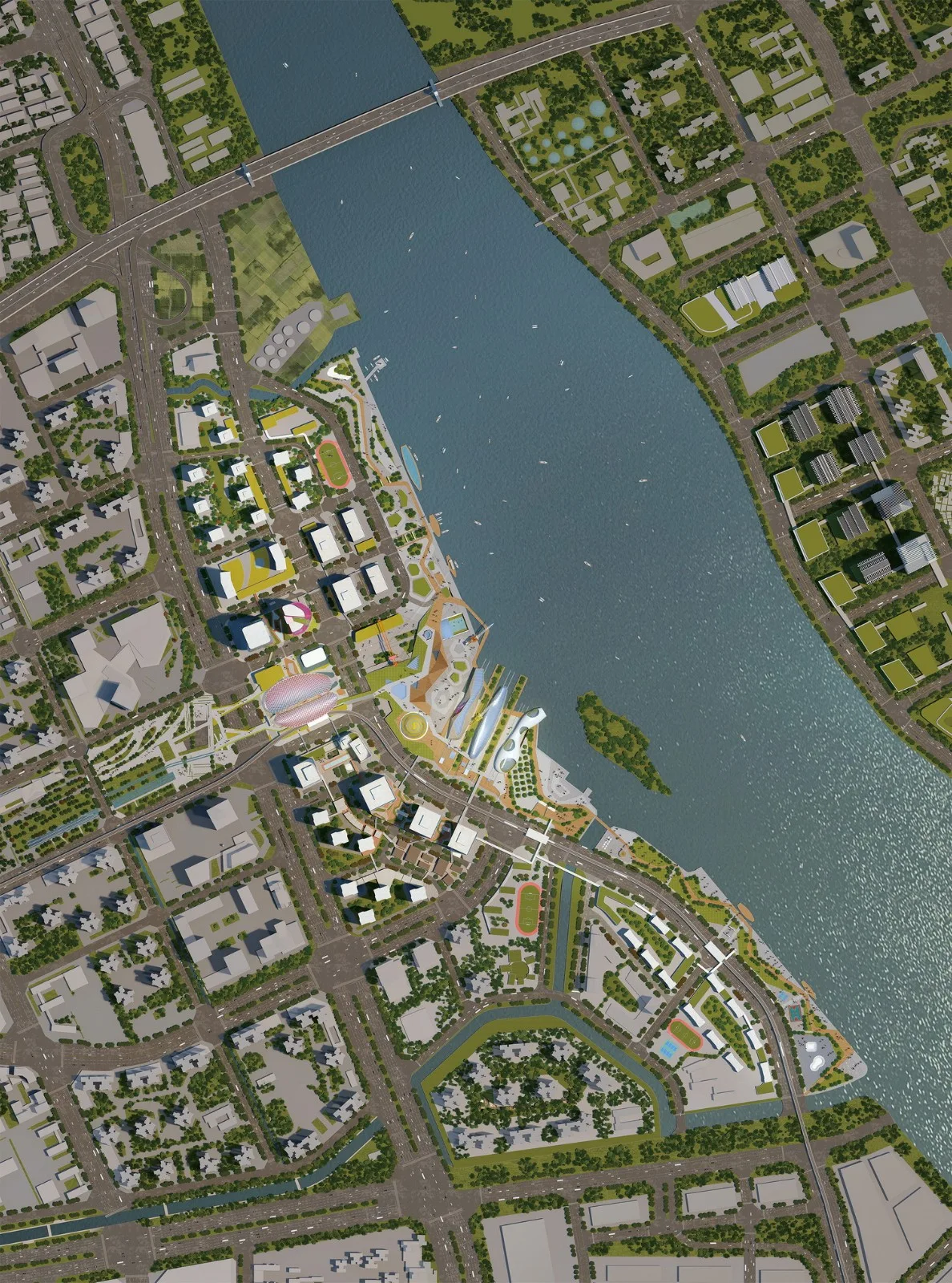 BIM Architecture | Guangzhou Shipyard Urban Design International Competition Proposal Debuts/SPARK