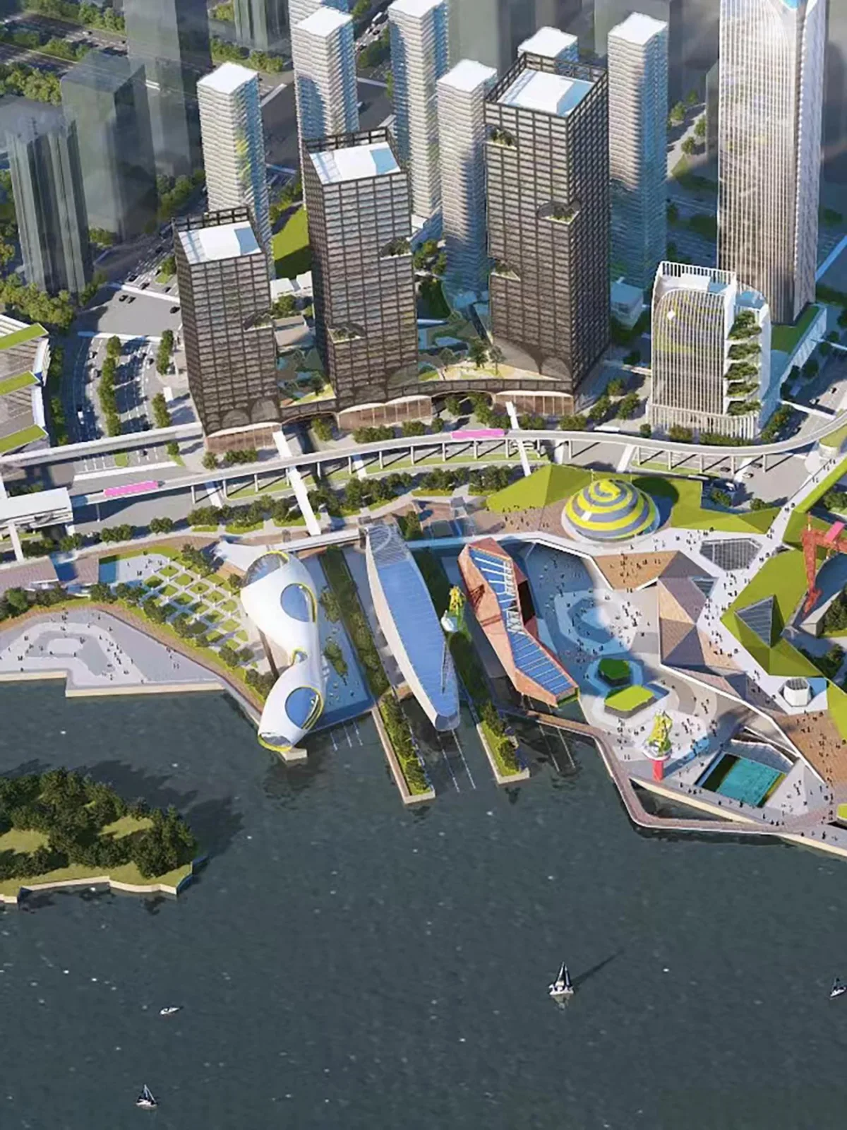 BIM Architecture | Guangzhou Shipyard Urban Design International Competition Proposal Debuts/SPARK