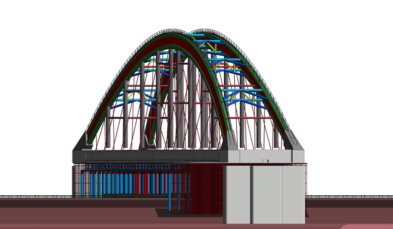 BIM-Based Research on Municipal Bridge Models and Construction Techniques for Large-Span Tied Arch Bridges