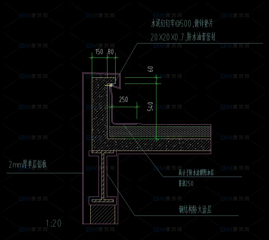 68 sets of CAD node detailed drawings for steel structure roofs, CAD standard node DWG drawings for color steel plate insulated sandwich panels
