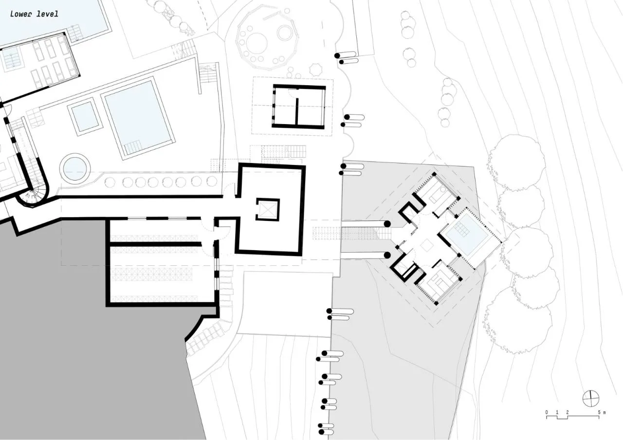 BIM Architecture | 'Inverted' Architecture, Hubertus Hotel Expansion/noa* - Lower Floor Plan