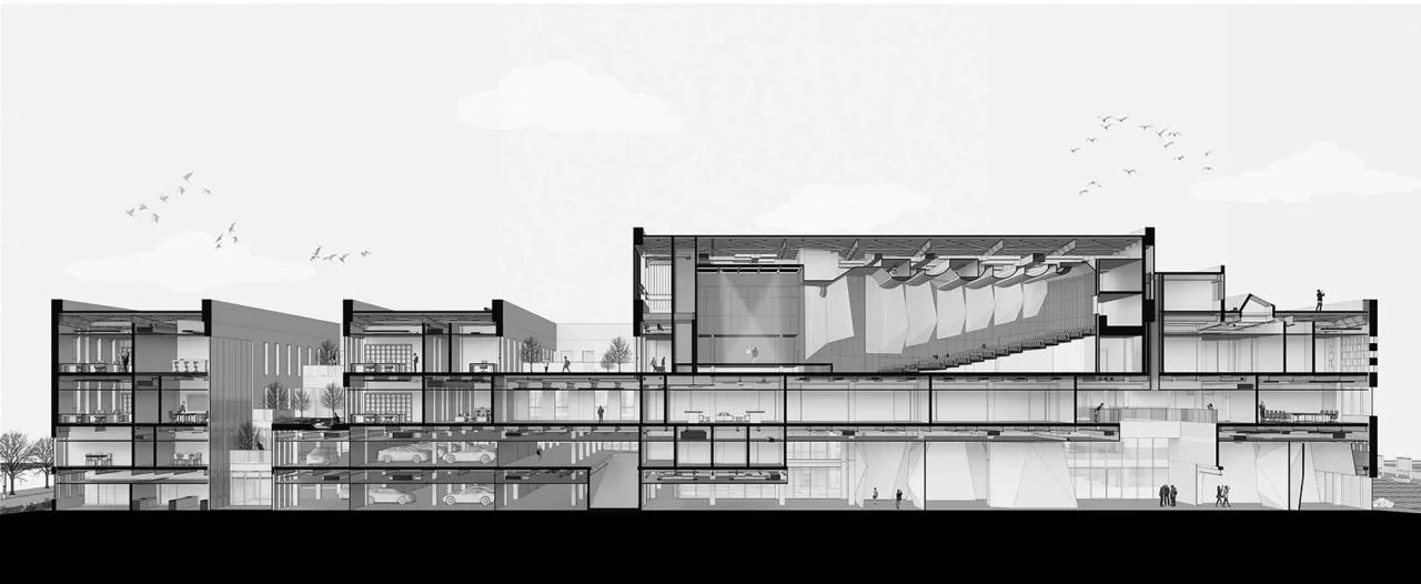 BIM Architecture | Courtyard Facing the Sky - Beijing Tongzhou Lucheng Civic Center/Yidu Architecture