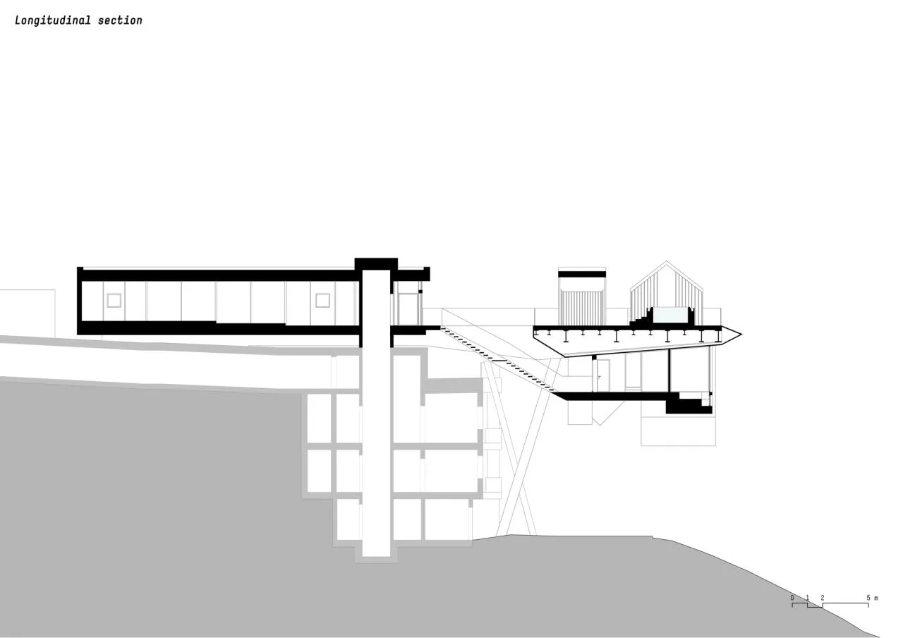 BIM Architecture | 'Inverted' Architecture, Hubertus Hotel Expansion/noa* - Section Diagram