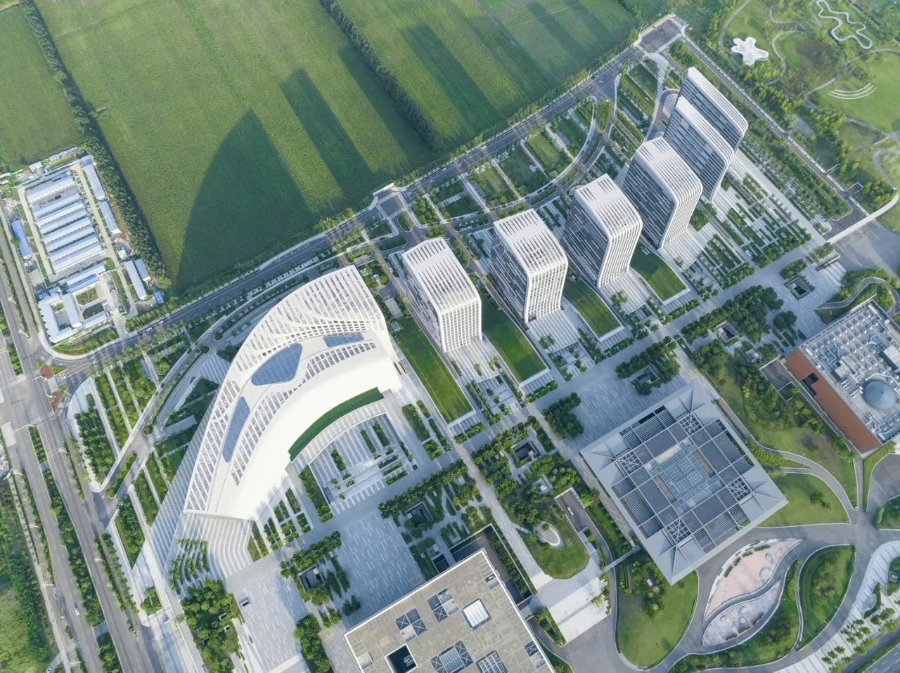BIM Architecture | High Mountains and Flowing Waters, Inclusive Urban Culture New Business Card - Jining Cultural Center Phase III Cultural Industry Park/Laguarda. Low Architects (LLA)