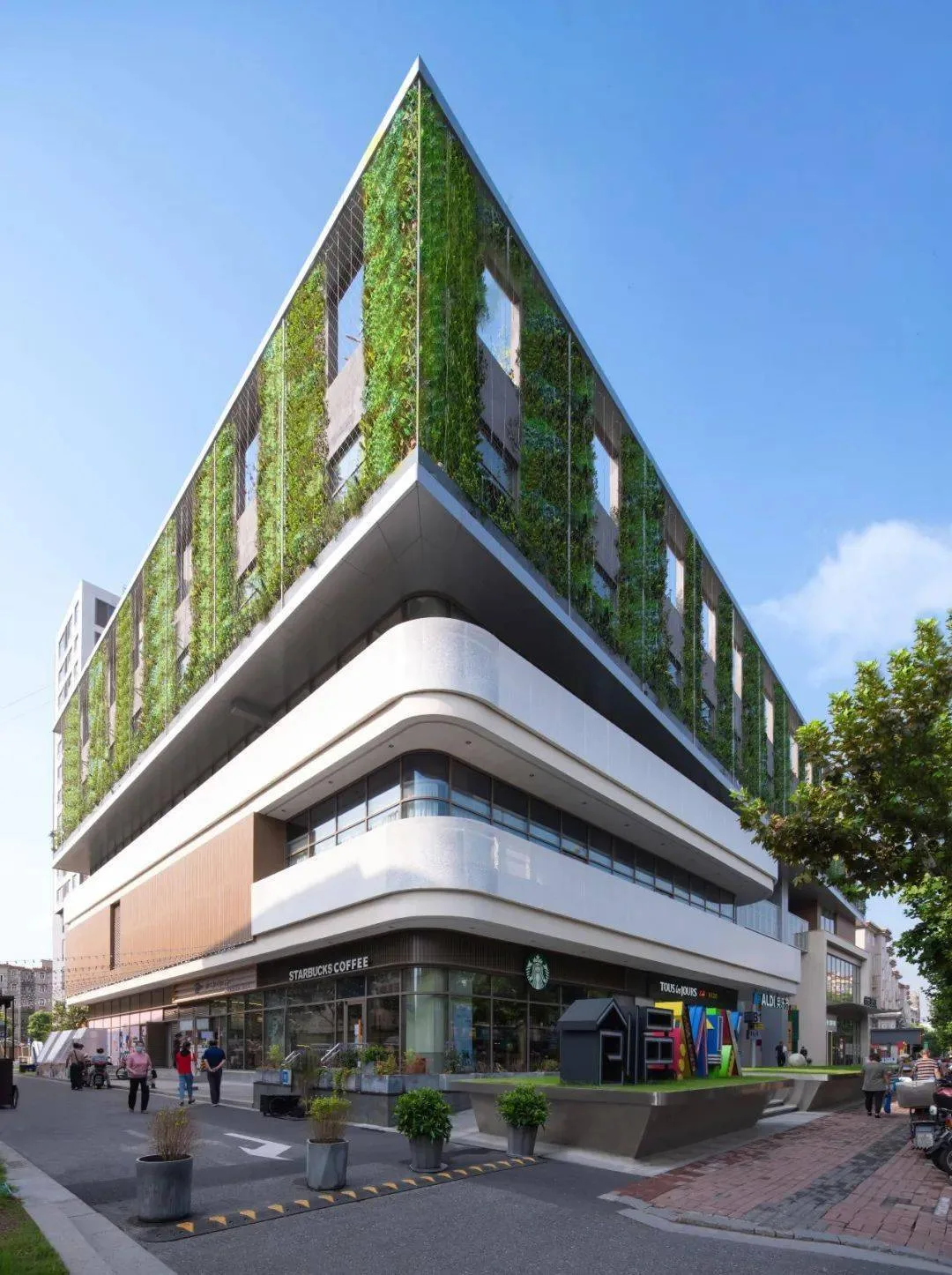 Chuangyi MIX · Luo Xiu Road | Revitalize and rejuvenate, from 'closing old boxes on street corners' to 'green neighborhood reception rooms'/Sanyi Architecture