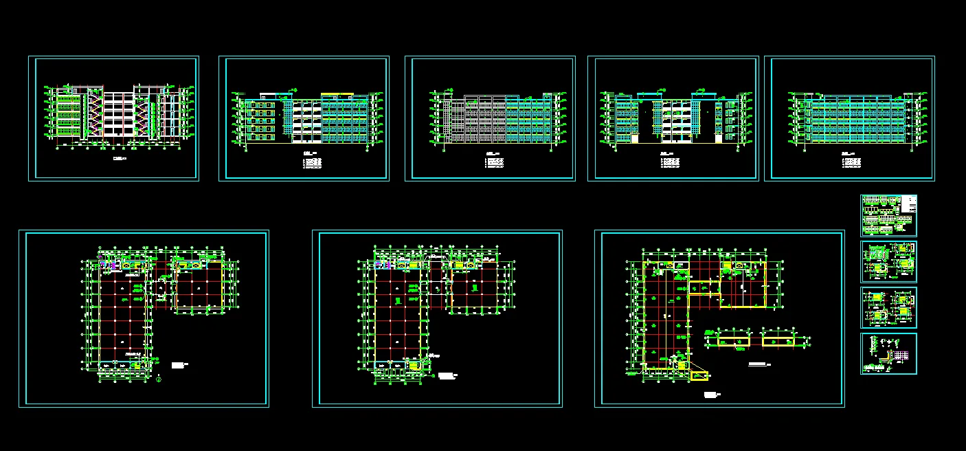 62 sets of CAD architectural structure construction drawings and DWG drawings for large and medium-sized industrial projects