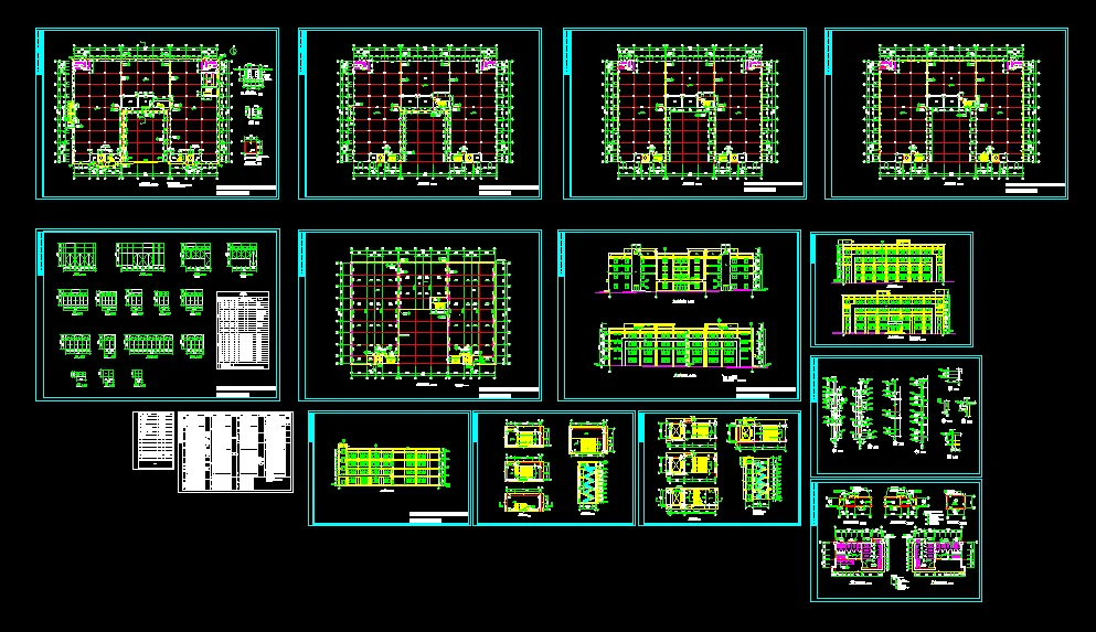 62 sets of CAD architectural structure construction drawings and DWG drawings for large and medium-sized industrial projects