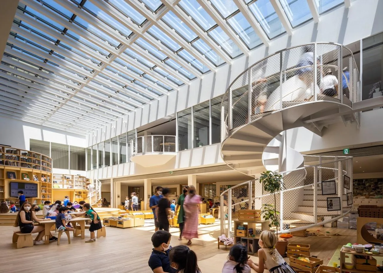 BIM Architecture | Yokohama International School, both interior and exterior wooden finishes/Dacheng Construction+Kengo Kuma Architecture Urban Design Firm