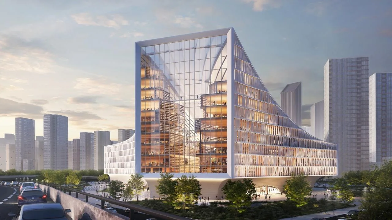BIM Architecture | Wuhan Library New Building: Winning Bid for 'Knowledge Canyon' Solution/MVRDV+Zhejiang University Campus