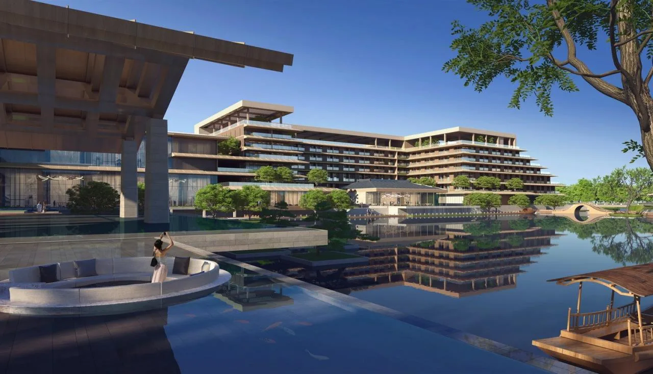 BIM Architecture | Wetland Floating Island · Qinhu Hotel/Jianhe Architecture