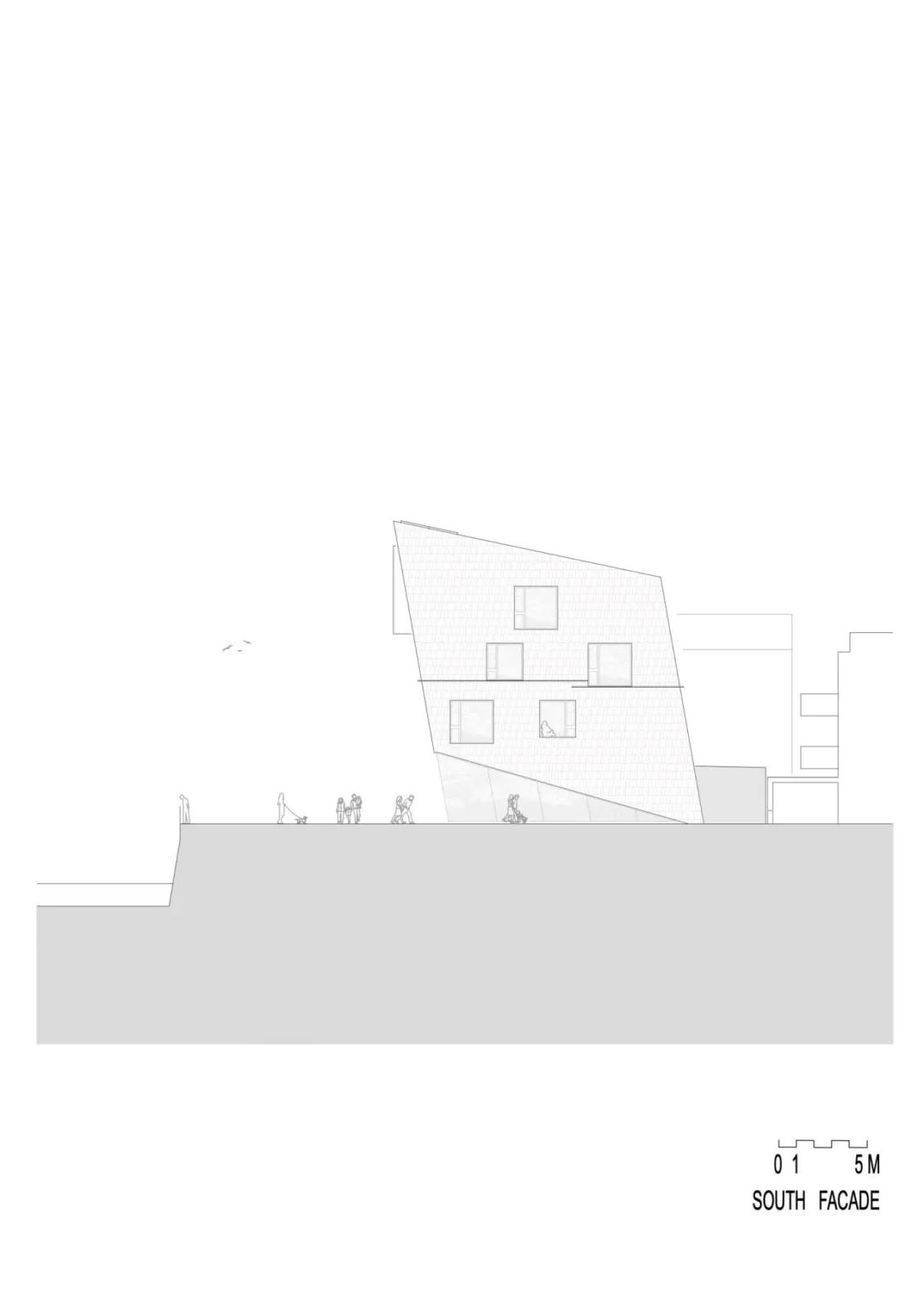 BIM Architecture | Ötztal Tourist Center/Obermoser+Partner Architekten - Elevation drawing