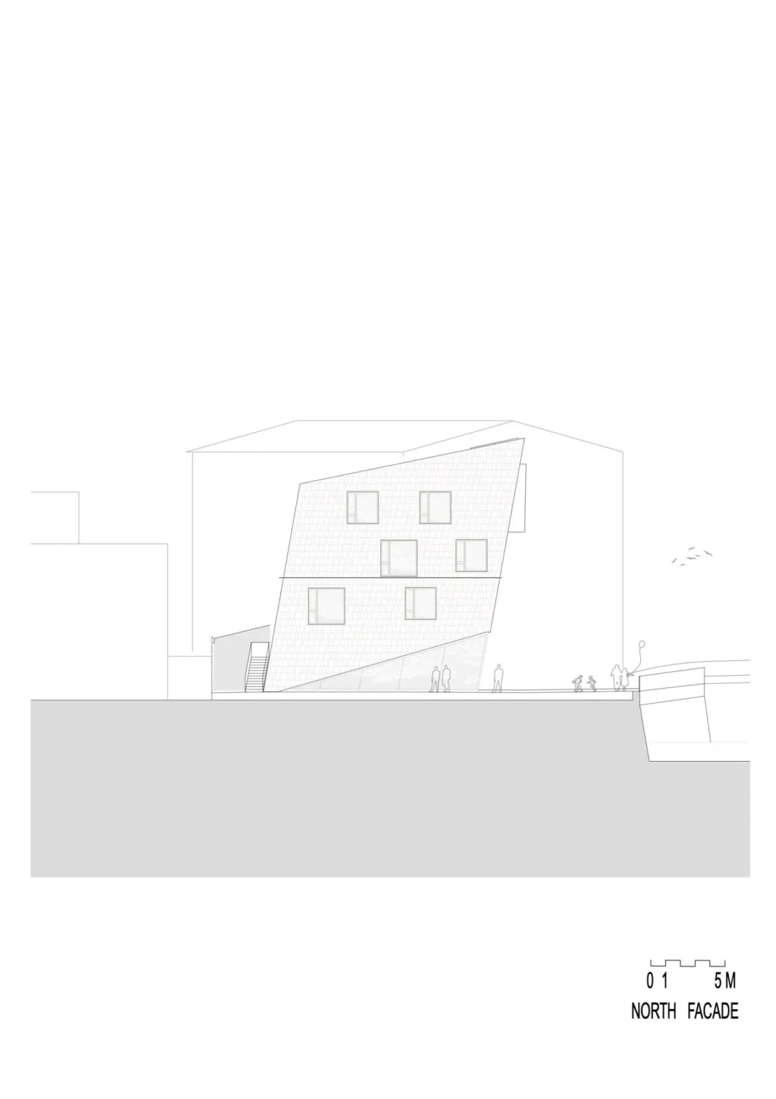 BIM Architecture | Ötztal Tourist Center/Obermoser+Partner Architekten - Elevation drawing