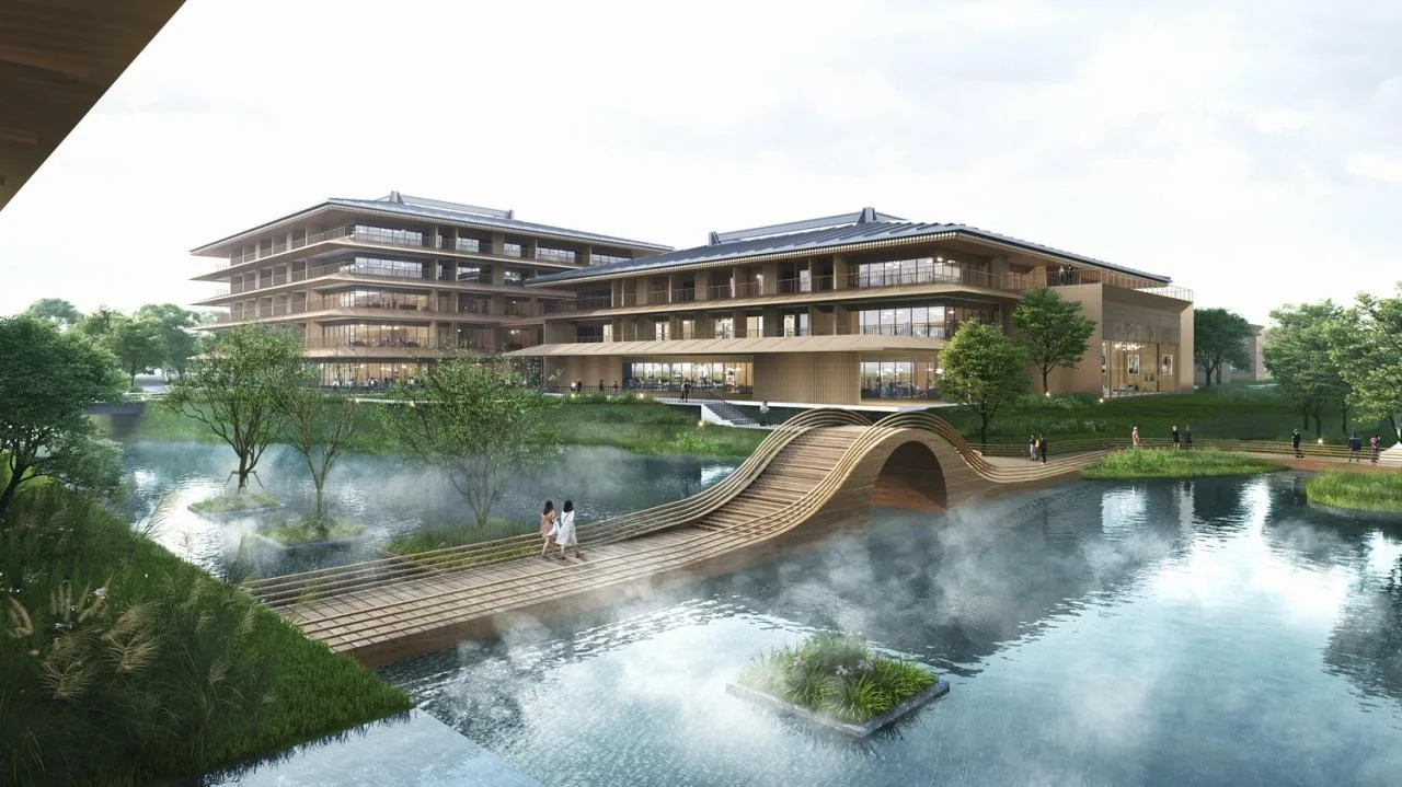 BIM Architecture | Wetland Floating Island · Qinhu Hotel/Jianhe Architecture