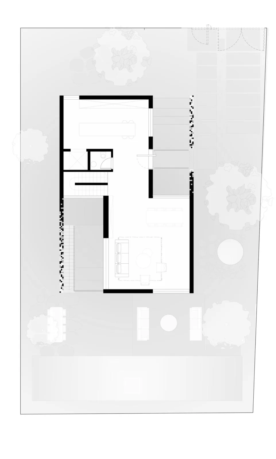 BIM Architecture | A 'gradually disappearing' wall, dissolving pixel houses/Anderman Architects