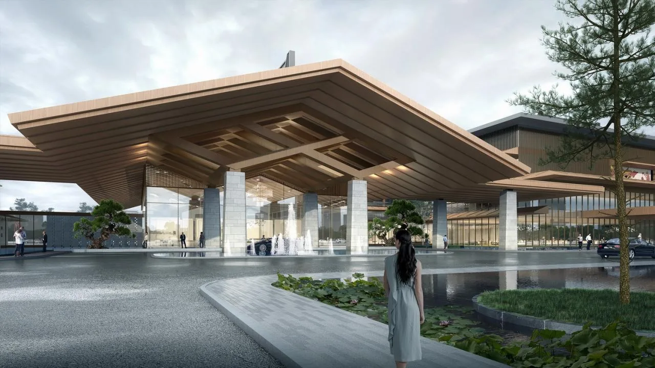 BIM Architecture | Wetland Floating Island · Qinhu Hotel/Jianhe Architecture