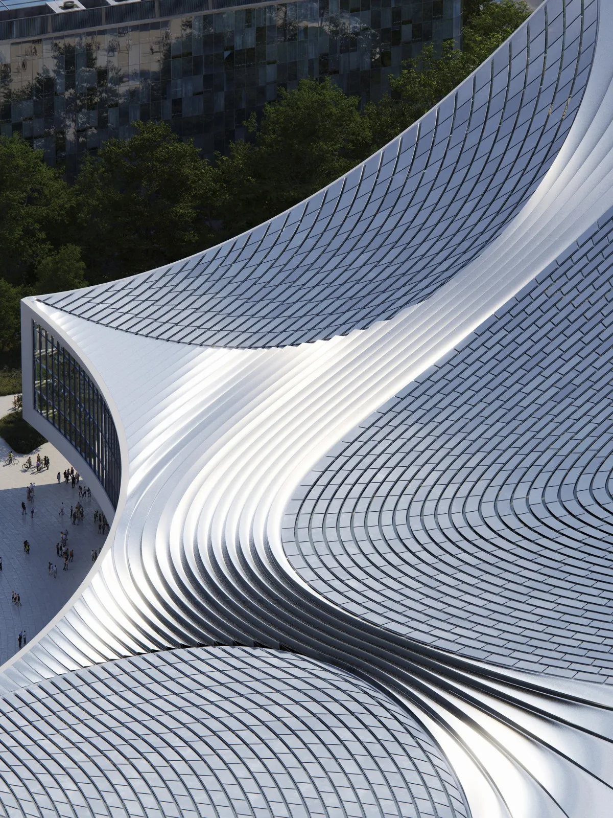 BIM Architecture | Wuhan Library New Building: Winning Bid for 'Knowledge Canyon' Solution/MVRDV+Zhejiang University Campus