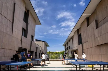 BIM Architecture: Wooden Interior and Exterior Finishes at Yokohama International School by Dacheng Construction and Kengo Kuma Urban Design-BIM WORLD