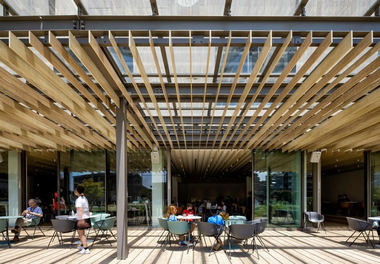 BIM Architecture | Yokohama International School, both interior and exterior wooden finishes/Dacheng Construction+Kengo Kuma Architecture Urban Design Firm
