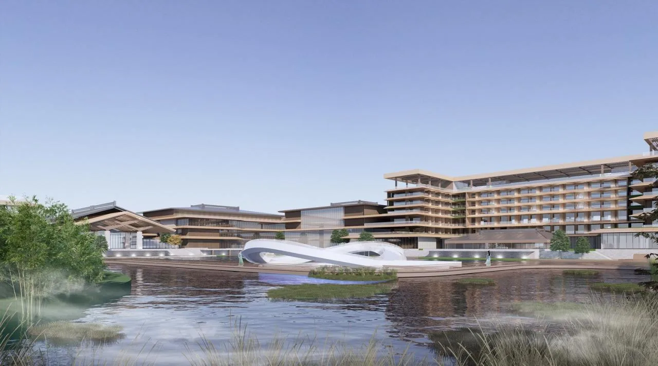 BIM Architecture | Wetland Floating Island · Qinhu Hotel/Jianhe Architecture