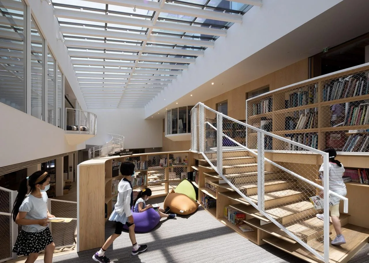 BIM Architecture | Yokohama International School, both interior and exterior wooden finishes/Dacheng Construction+Kengo Kuma Architecture Urban Design Firm