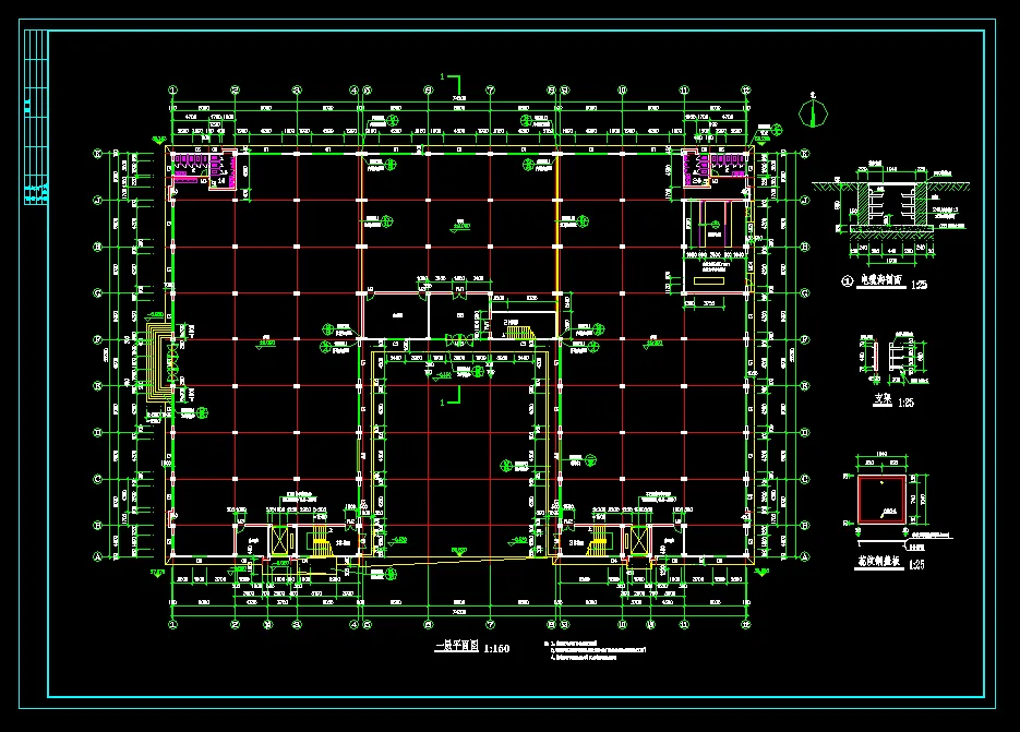 62 sets of CAD architectural structure construction drawings and DWG drawings for large and medium-sized industrial projects