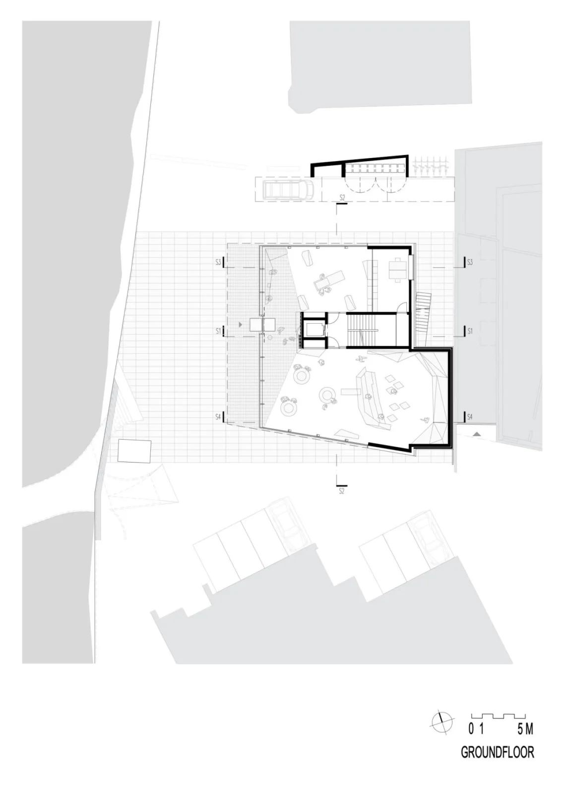 BIM Architecture | Ötztal Tourist Center/Obermoser+Partner Architekten - First floor plan