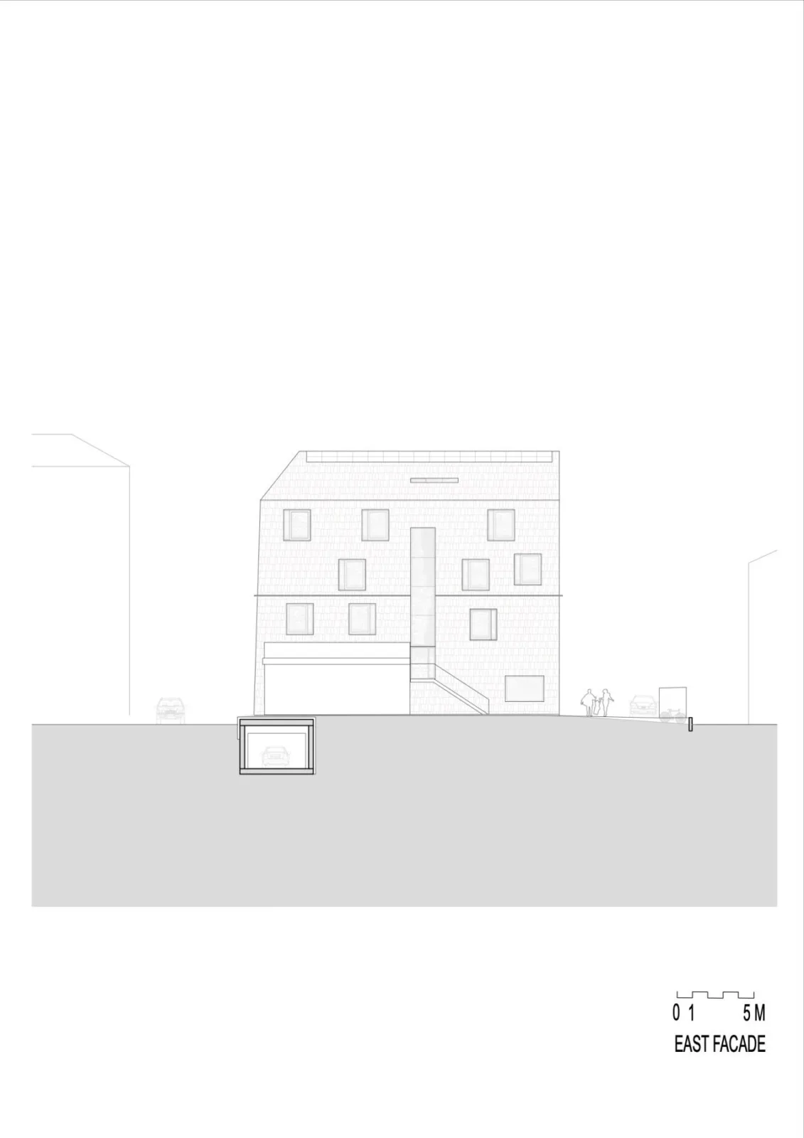 BIM Architecture | Ötztal Tourist Center/Obermoser+Partner Architekten - Elevation drawing