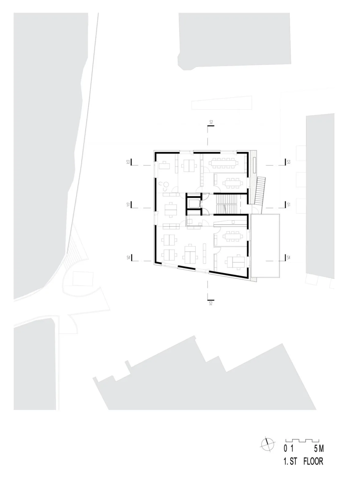 BIM Architecture | Ötztal Tourist Center/Obermoser+Partner Architekten - Second floor plan
