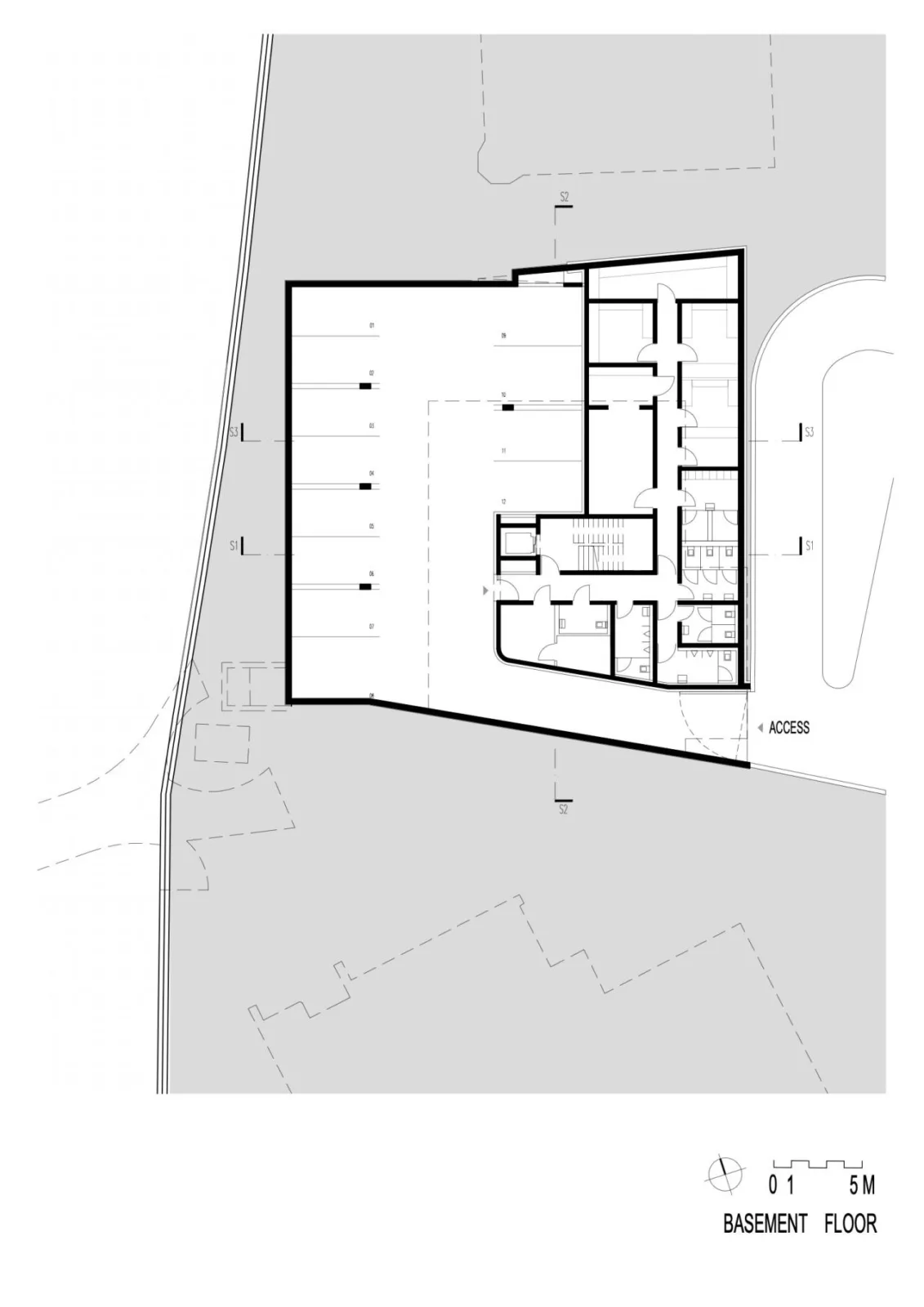 BIM Architecture | Ötztal Tourist Center/Obermoser+Partner Architekten - Negative floor plan