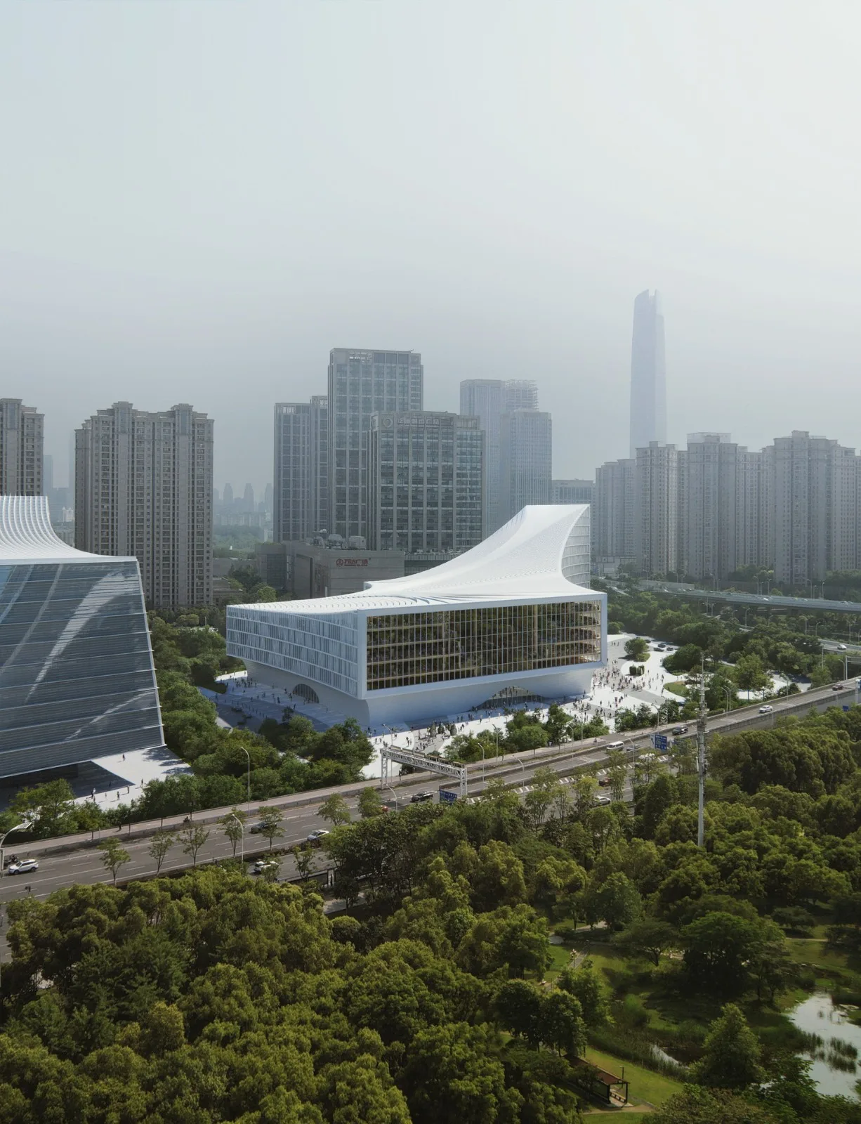 BIM Architecture | Wuhan Library New Building: Winning Bid for 'Knowledge Canyon' Solution/MVRDV+Zhejiang University Campus