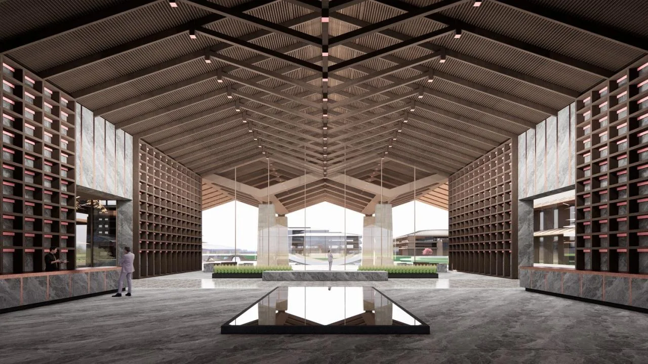 BIM Architecture | Wetland Floating Island · Qinhu Hotel/Jianhe Architecture