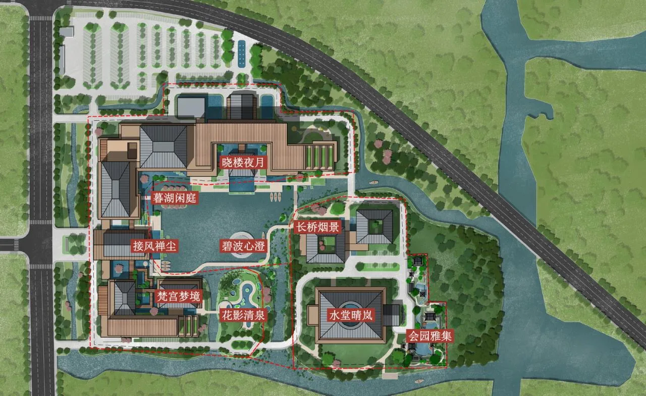 BIM Architecture | Wetland Floating Island · Qinhu Hotel/Jianhe Architecture