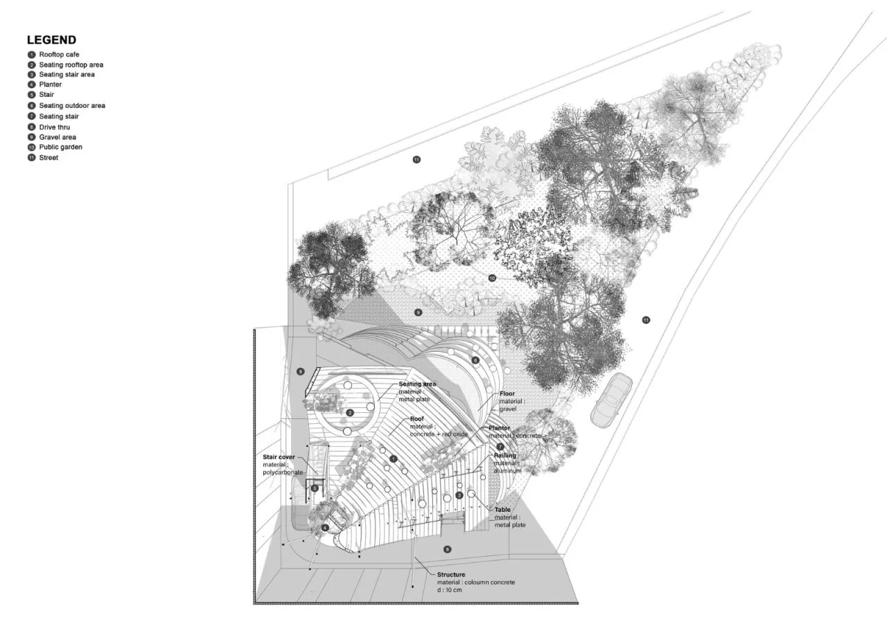 BIM Architecture | Tree Crown Garden Tanatap/RAD+ar Second Floor Plan