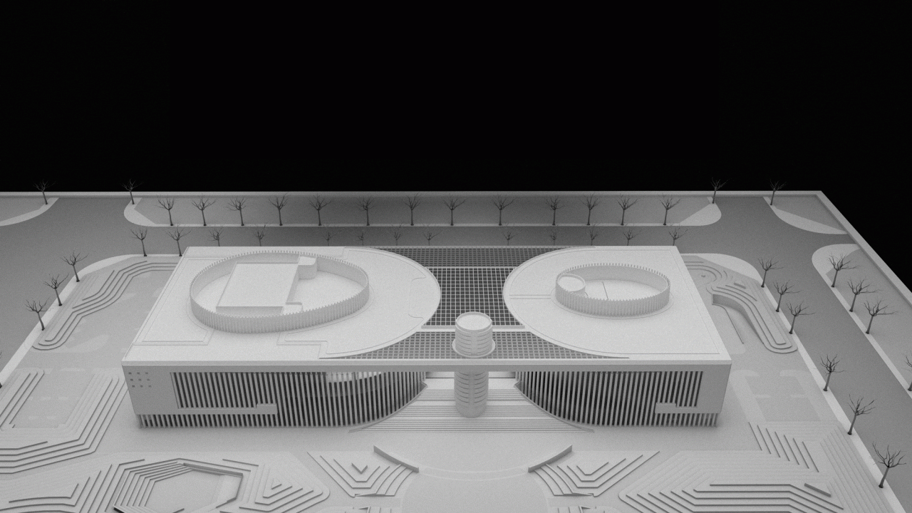 BIM Architecture | Feidong County Grand Theater Cultural Center/Shanghai Huadu Architectural Planning and Design Co., Ltd