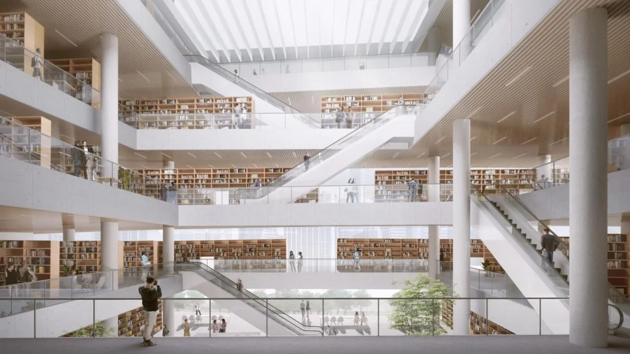 BIM Architecture | Bid Candidate: Wuhan Library New Building: Stacked Books into a Pavilion · Chu Feng Jiang Yun/Weisiping Architectural Design