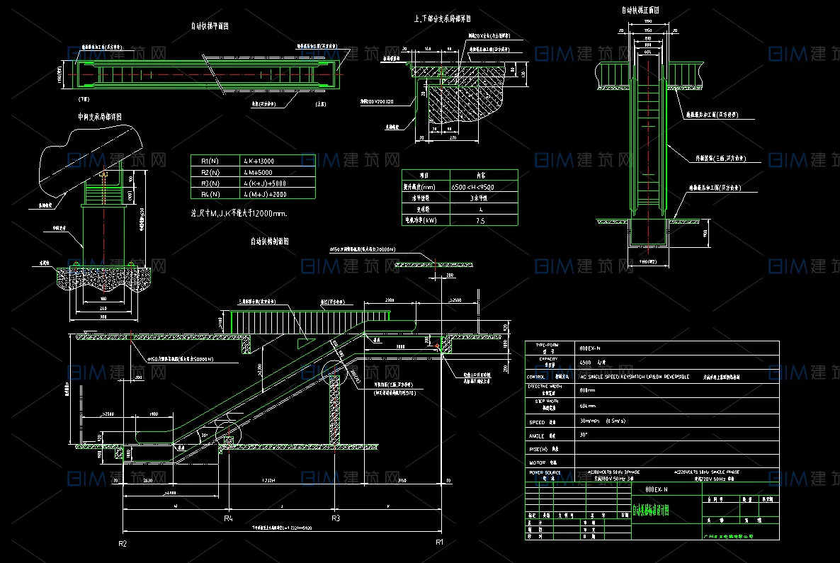 88 sets of elevator detailed drawings, mall escalators, passenger elevators, freight elevators, rolling elevators CAD drawings in DWG format
