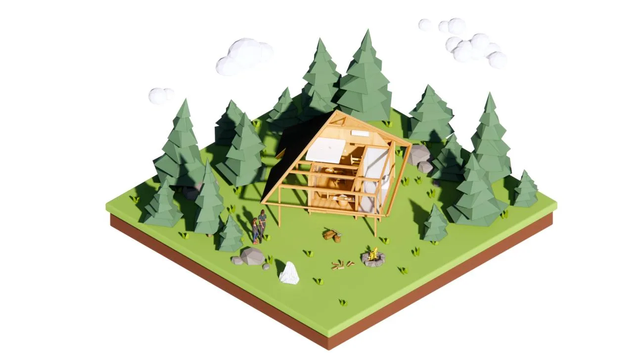 BIM Architecture | Wilderness Home # 96 # - Pyramid/Each World+Advanced Building Laboratory AaL