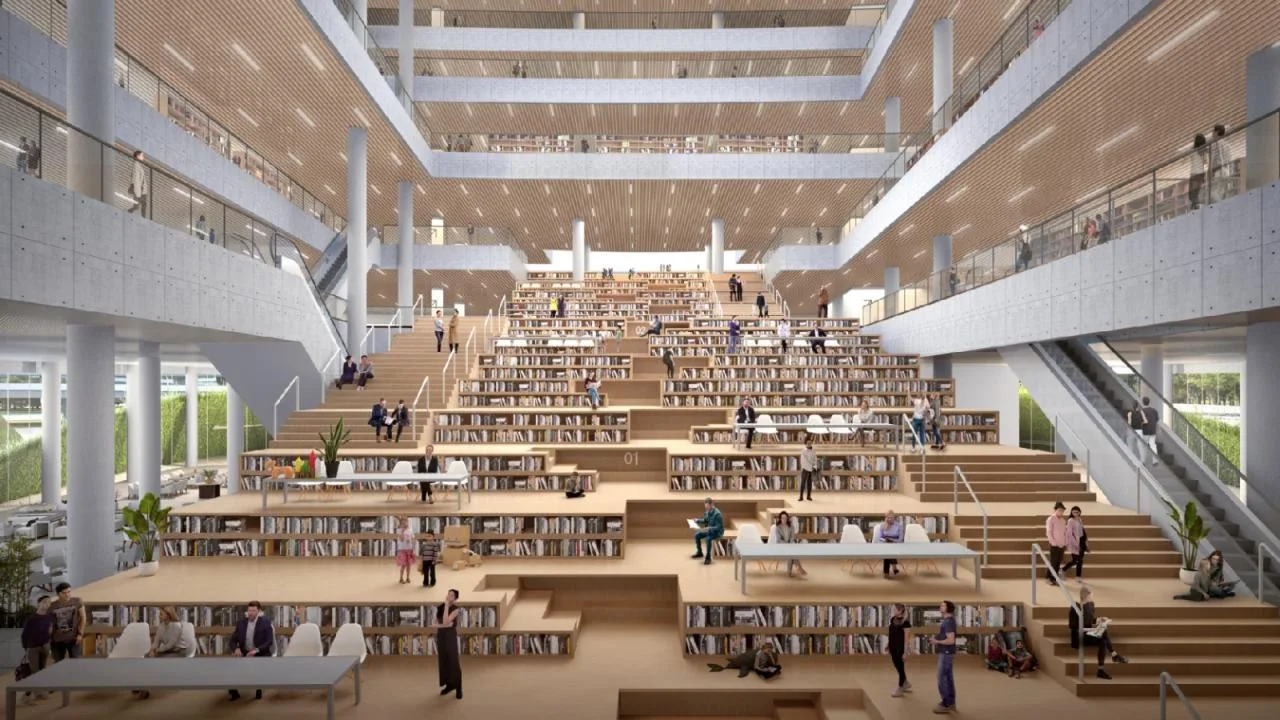 BIM Architecture | Bid Candidate: Wuhan Library New Building: Stacked Books into a Pavilion · Chu Feng Jiang Yun/Weisiping Architectural Design