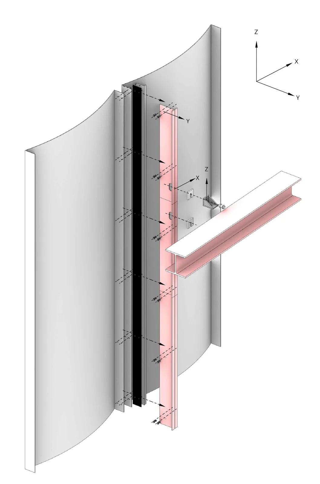 BIM Architecture | Advanced Use of Perforated Panels, Thousand Plateau Observation Deck/Emer sys