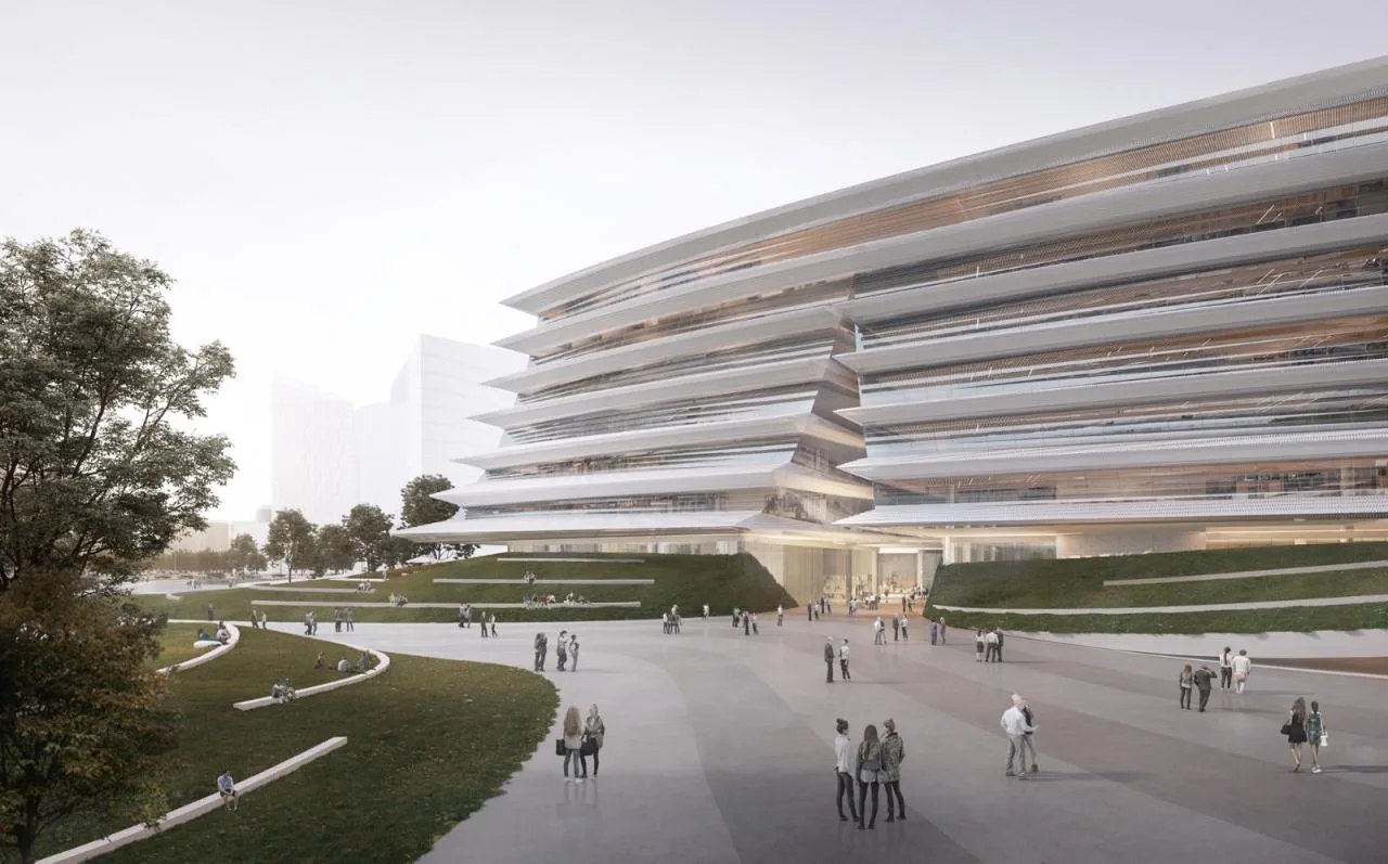 BIM Architecture | Bid Candidate: Wuhan Library New Building: Stacked Books into a Pavilion · Chu Feng Jiang Yun/Weisiping Architectural Design