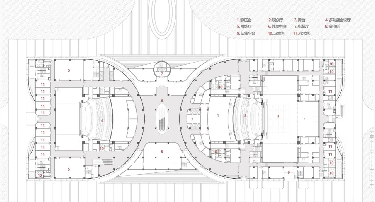 BIM Architecture | Feidong County Grand Theater Cultural Center/Shanghai Huadu Architectural Planning and Design Co., Ltd