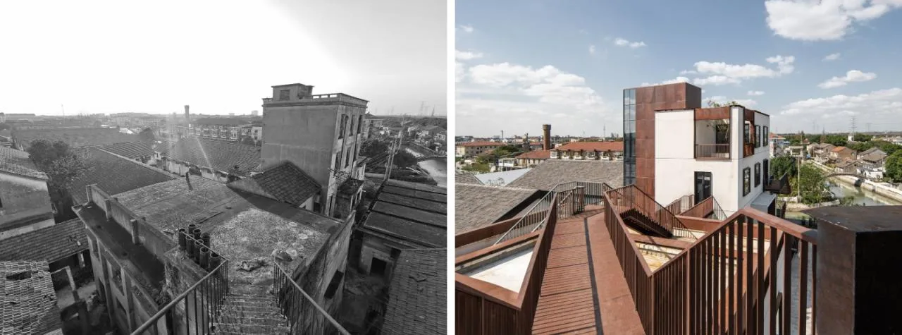 Comparison before and after renovation © Line+ (right in the picture)