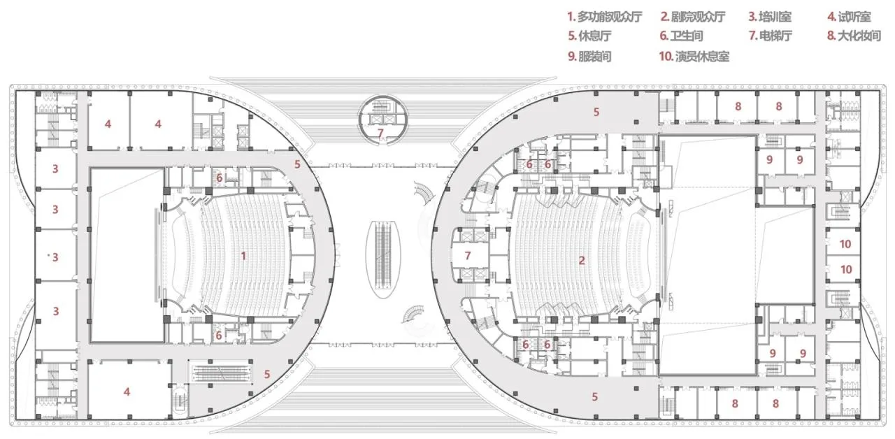 BIM Architecture | Feidong County Grand Theater Cultural Center/Shanghai Huadu Architectural Planning and Design Co., Ltd