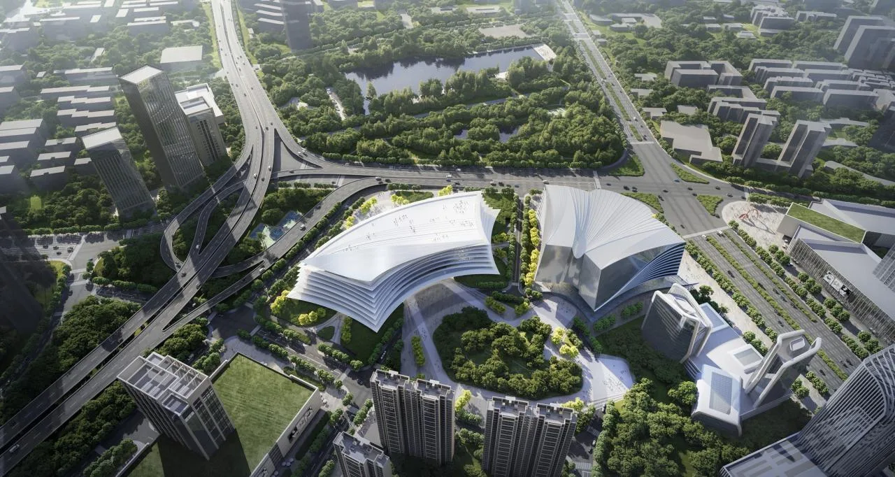 BIM Architecture | Bid Candidate: Wuhan Library New Building: Stacked Books into a Pavilion · Chu Feng Jiang Yun/Weisiping Architectural Design