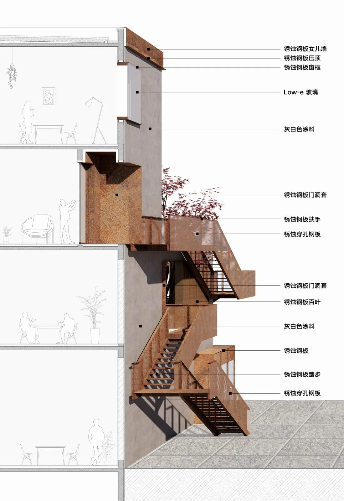 Wall node material sample © line+