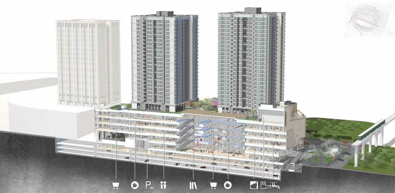 BIM Architecture | Ten Years of Construction, One Sky Street, One City: Chongqing Longhu Times Sky Street E-Hall/Chengzhi Design